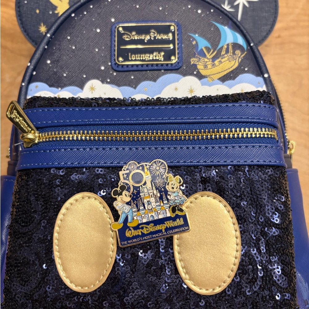 New without Tag Disney Loungefly Backpack with 50th Anniversary pin worth $20